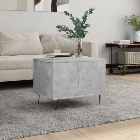 Mesa de centro madera contrachapada gris hormigón 60x44,5x45