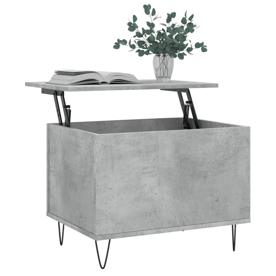 Mesa de centro madera contrachapada gris hormigón 60x44,5x45