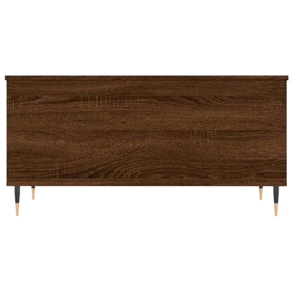 Mesa de centro madera contrachapada roble marrón 90x44,5x45