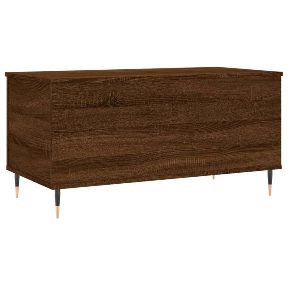 Mesa de centro madera contrachapada roble marrón 90x44,5x45