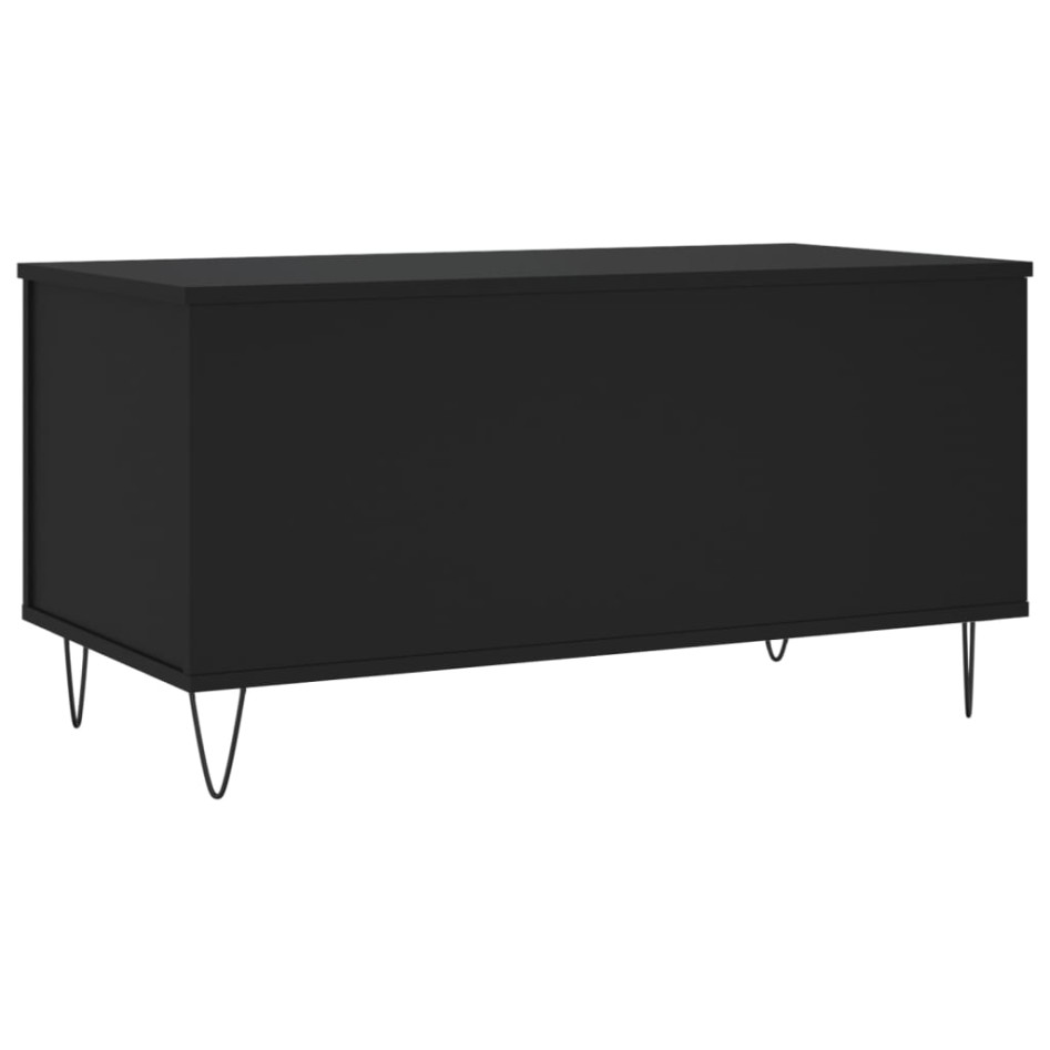 Mesa de centro madera contrachapada negro 90x44,5x45