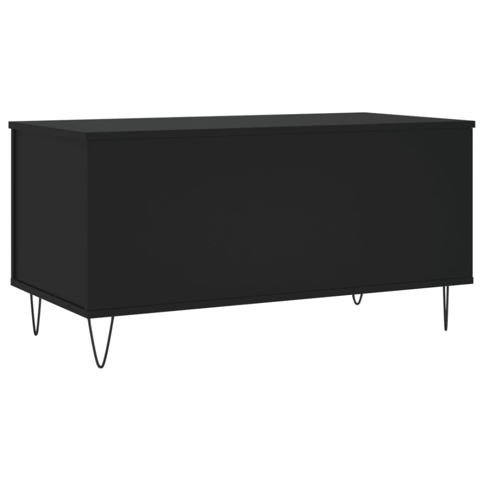 Mesa de centro madera contrachapada negro 90x44,5x45
