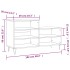 Mueble zapatero madera contrachapada roble marrón 102x36x60