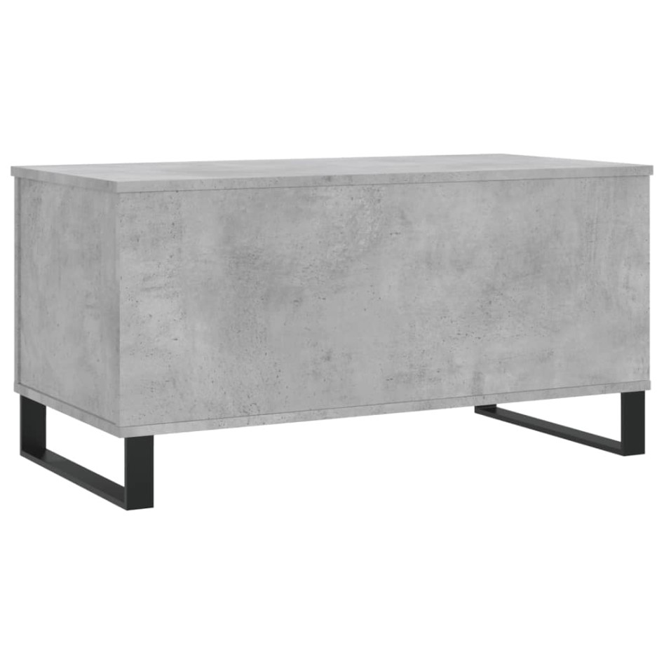 Mesa de centro madera contrachapada gris hormigón 90x44,5x45