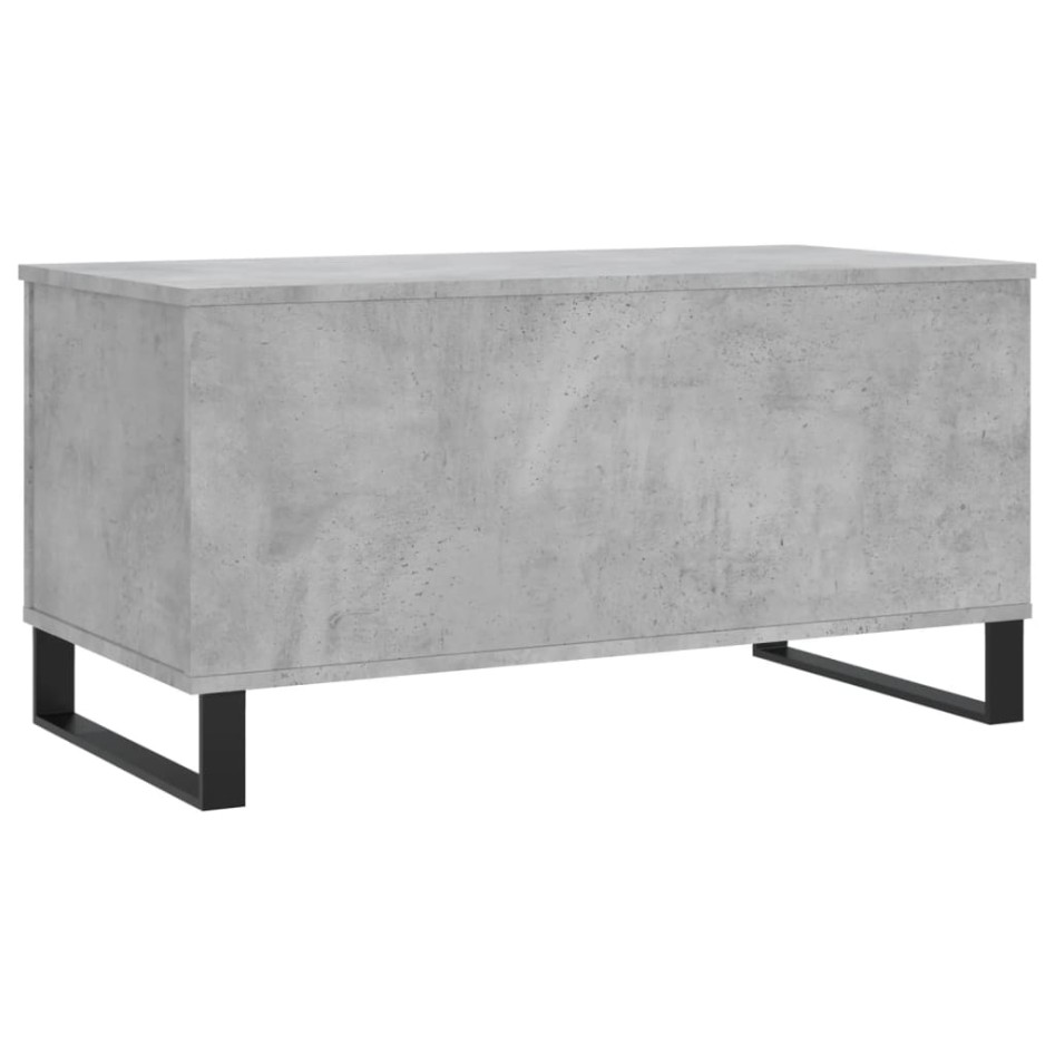 Mesa de centro madera contrachapada gris hormigón 90x44,5x45