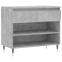 Mueble zapatero madera contrachapada gris hormigón 70x36x60