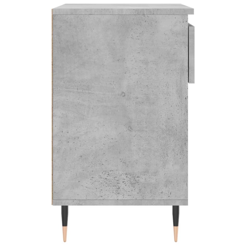 Mueble zapatero madera contrachapada gris hormigón 70x36x60