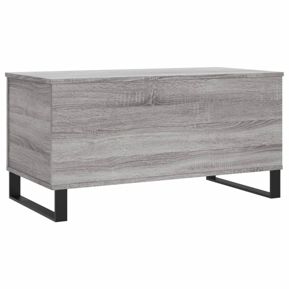 Mesa de centro madera contrachapada gris Sonoma 90x44,5x45