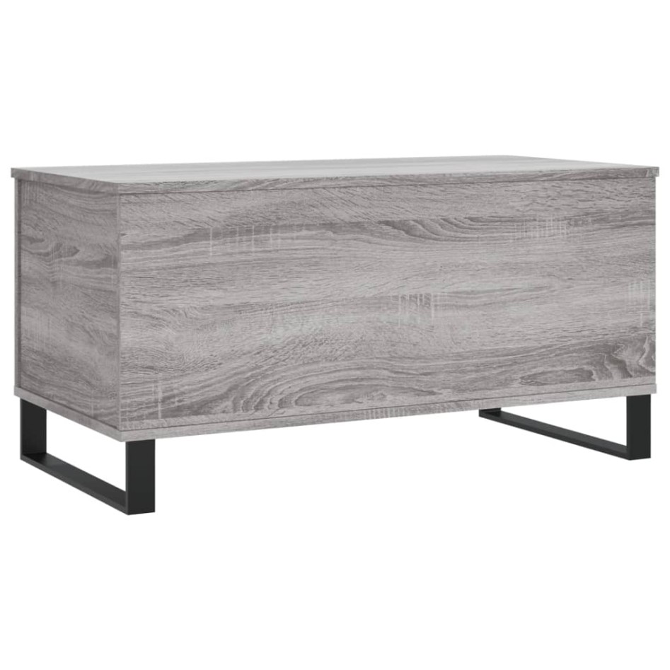Mesa de centro madera contrachapada gris Sonoma 90x44,5x45