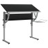 Mesa de dibujo madera y acero negro y gris 110x53x(58-87)