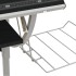 Mesa de dibujo madera y acero negro y gris 110x53x(58-87)