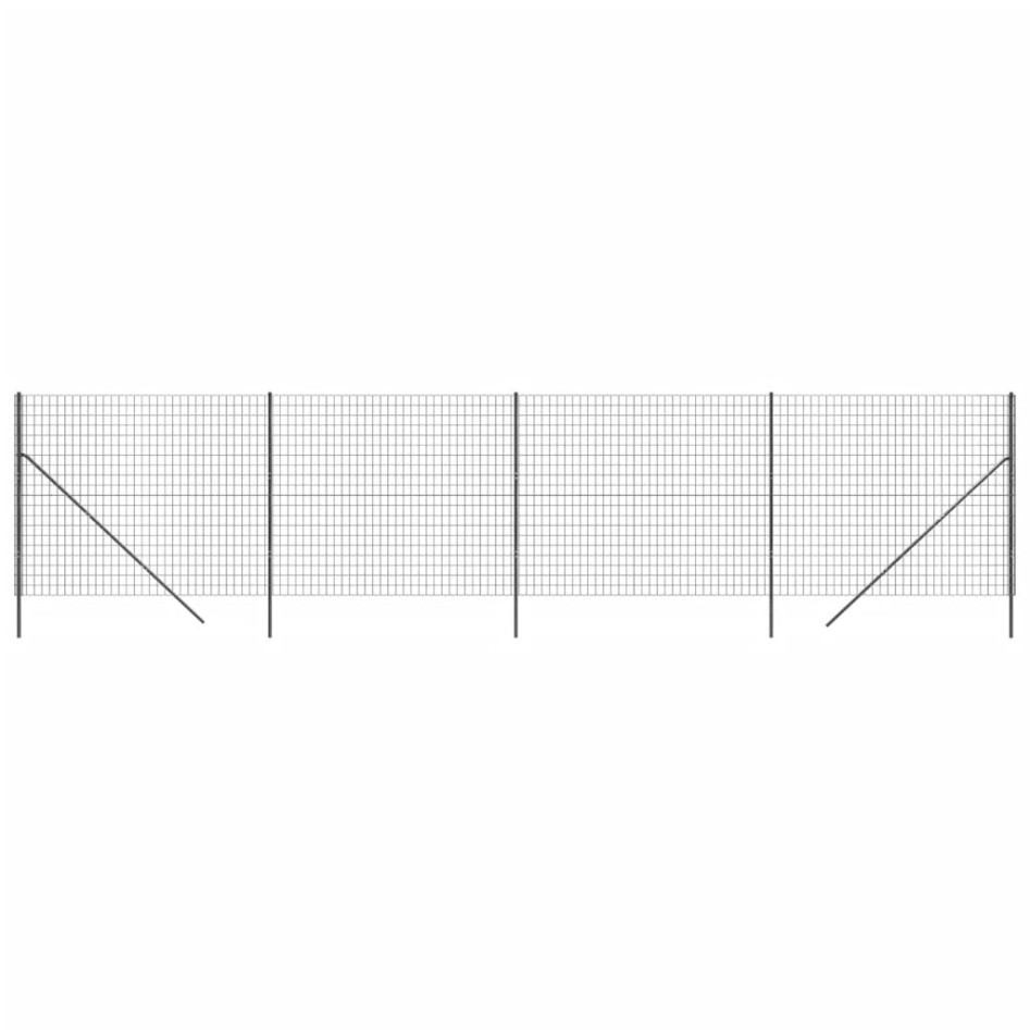 Cerca de alambre de acero galvanizado gris antracita 1,8x10