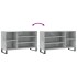 Mueble zapatero madera contrachapada gris hormigón 102x36x60