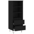 Aparador alto madera contrachapada negro 40x36x110