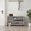 Mueble zapatero madera contrachapada gris Sonoma 102x36x60 cm