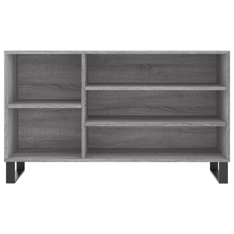 Mueble zapatero madera contrachapada gris Sonoma 102x36x60