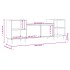 Mueble para TV madera contrachapada blanco brillo 160x35x55
