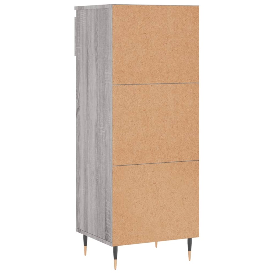Mueble zapatero madera contrachapada gris Sonoma 40x36x105
