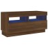 Mueble de TV con luces LED color roble marrón 80x35x40