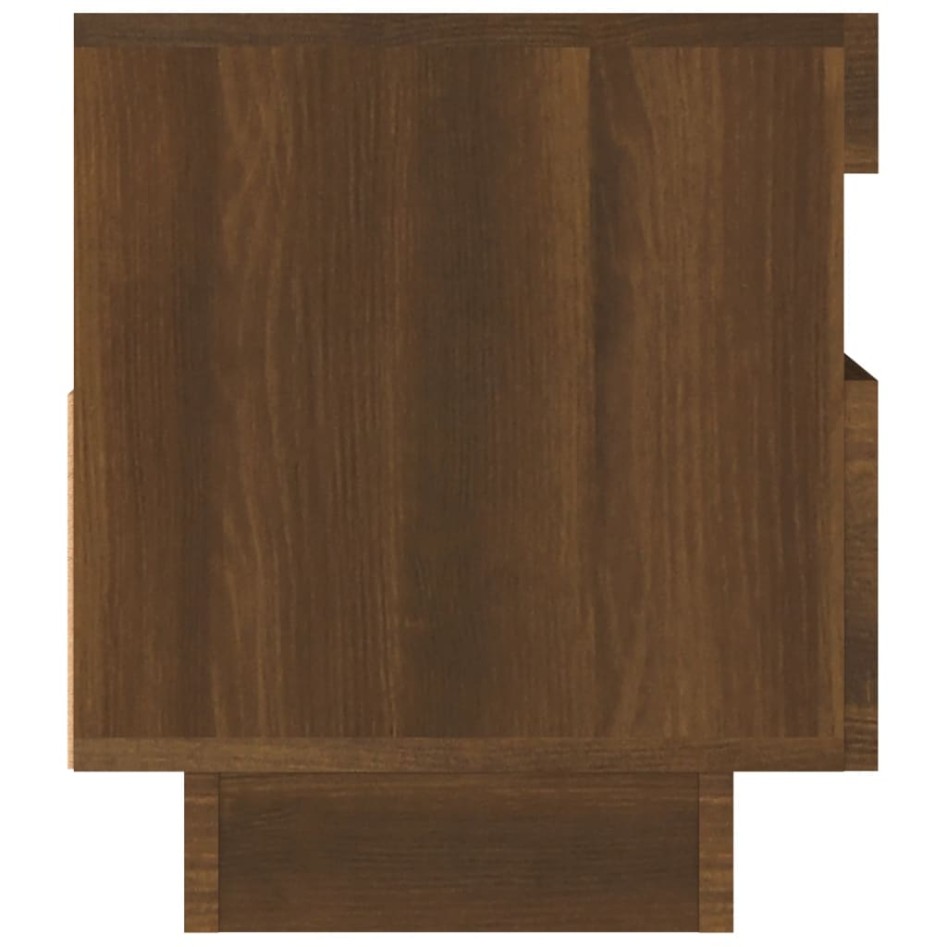 Mueble de TV con luces LED color roble marrón 80x35x40