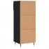 Mueble zapatero madera contrachapada negro 40x36x105