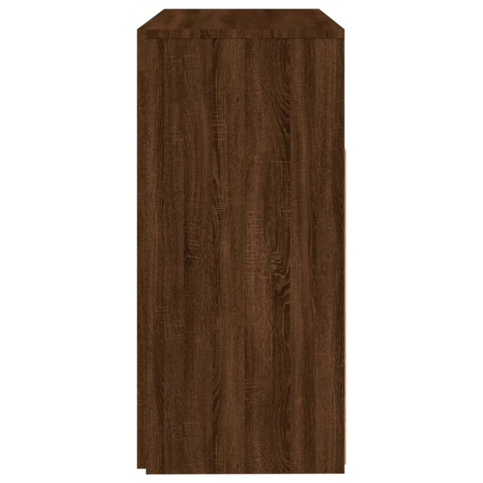 Aparador con luces LED roble ahumado 80x35x75