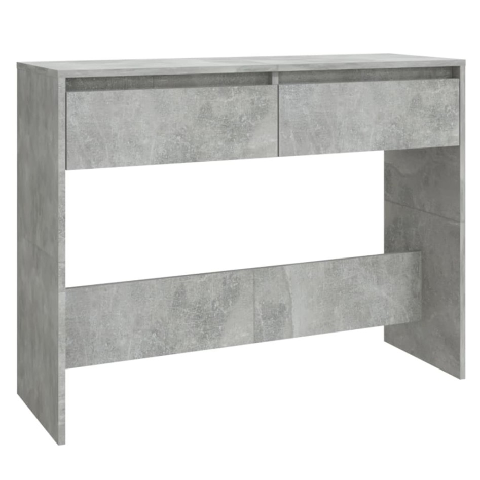 Mesa consola madera de ingeniería gris hormigón 100x35x76,5