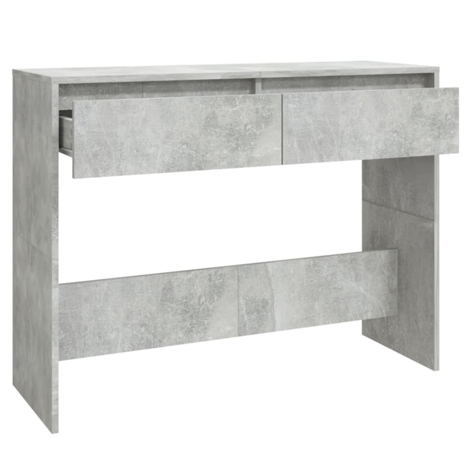 Mesa consola madera de ingeniería gris hormigón 100x35x76,5