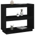 Estantería de madera maciza de pino negra 80x35x71