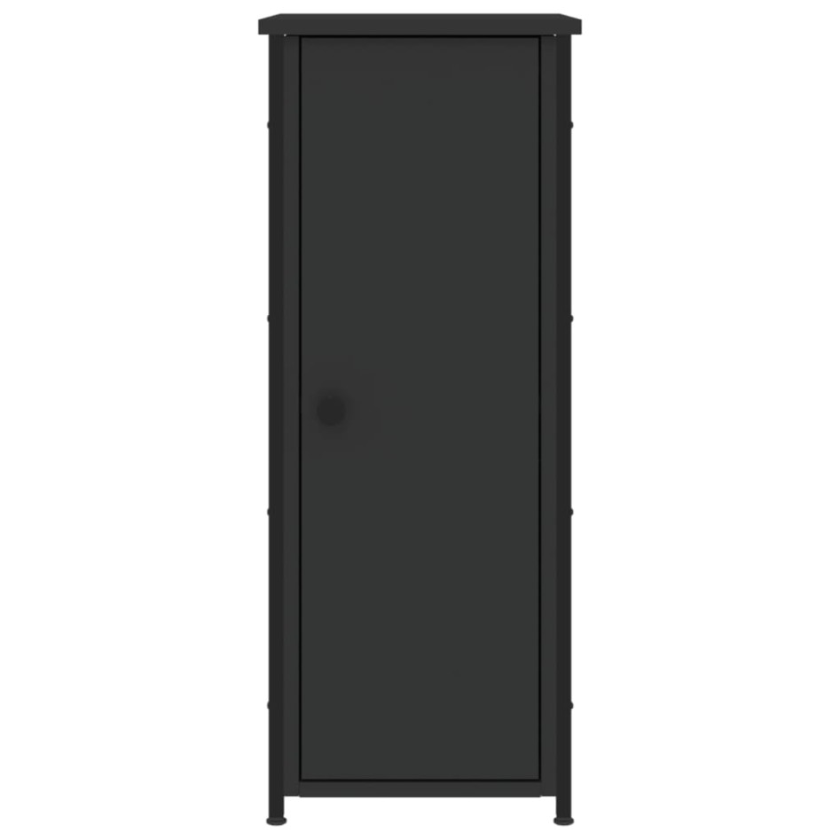 Mesitas de noche 2 uds madera de ingeniería negro 32x42x80