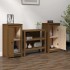 Aparadores 2 uds madera maciza de pino marrón miel 39x35x80