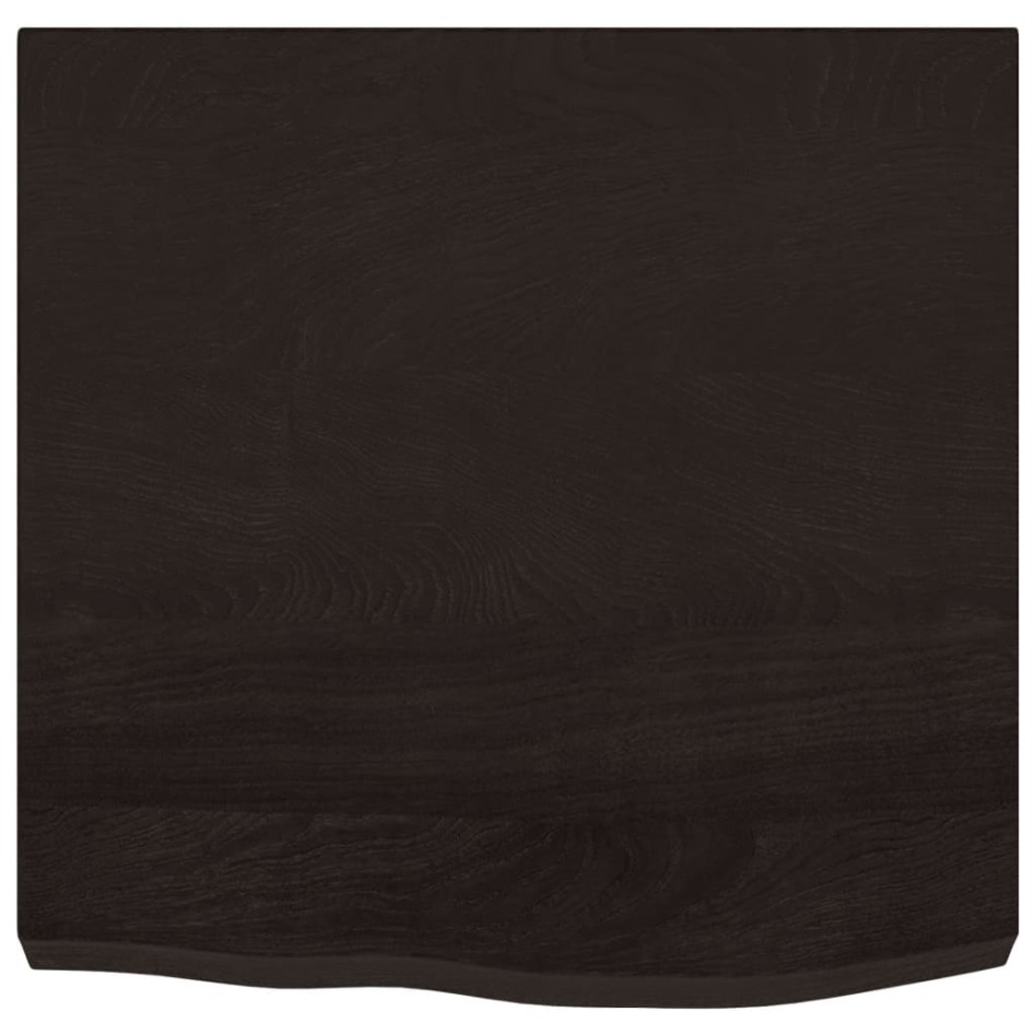 Encimera de baño madera tratada marrón oscuro 60x60x(2-6)