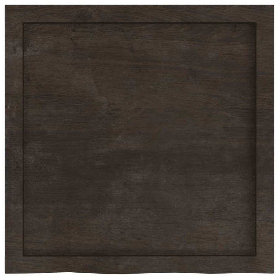 Encimera de baño madera tratada marrón oscuro 60x60x(2-6)
