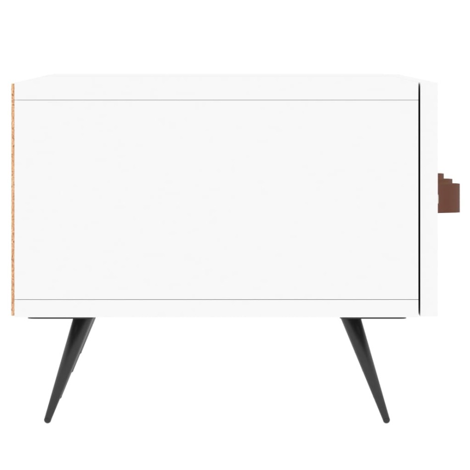 Mueble de TV madera de ingeniería blanco 150x36x30