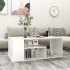 Mesa de centro madera contrachapada blanco brillo 100x50x40