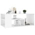 Mesa de centro madera contrachapada blanco brillo 100x50x40