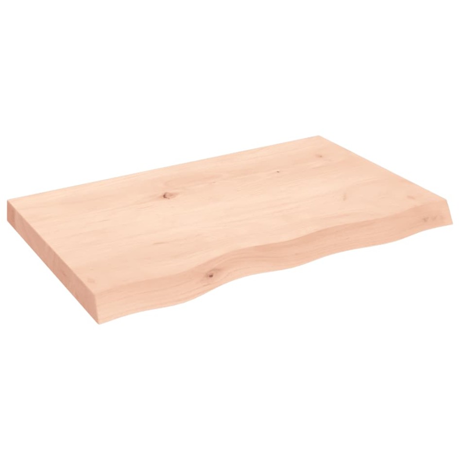 Tablero de mesa madera maciza roble sin tratar 80x50x(2-6)