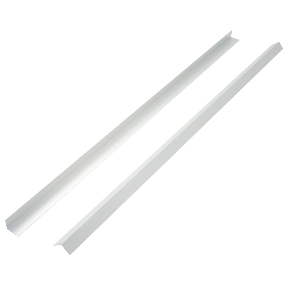 Moldura de ángulo de porche aluminio 5 unidades 170 cm