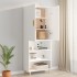 Armario de pared colgante blanco 69,5x34x90