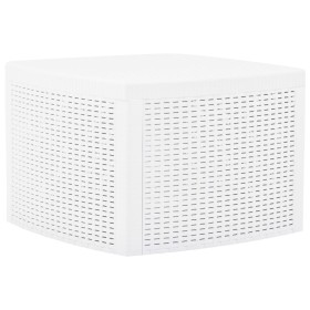 Mesa auxiliar de plástico blanco 54x54x36,5