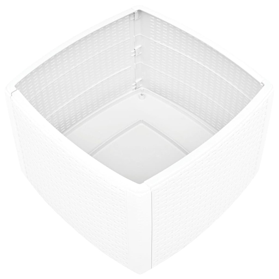 Mesa auxiliar de plástico blanco 54x54x36,5