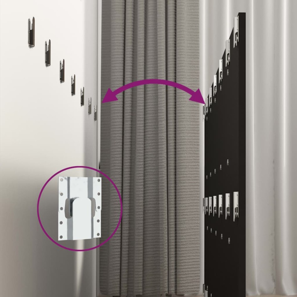 Cabecero de cama pared madera contrachapada negro