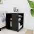 Armario con ruedas madera contrachapada negro 60x53x72