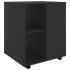 Armario con ruedas madera contrachapada negro 60x53x72