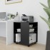 Armario con ruedas madera contrachapada negro 60x53x72
