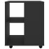 Armario con ruedas madera contrachapada negro 60x53x72