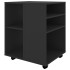 Armario con ruedas madera contrachapada negro 60x53x72