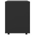 Armario con ruedas madera contrachapada negro 60x53x72