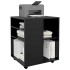 Armario con ruedas madera contrachapada negro 60x53x72