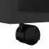 Armario con ruedas madera contrachapada negro 60x53x72